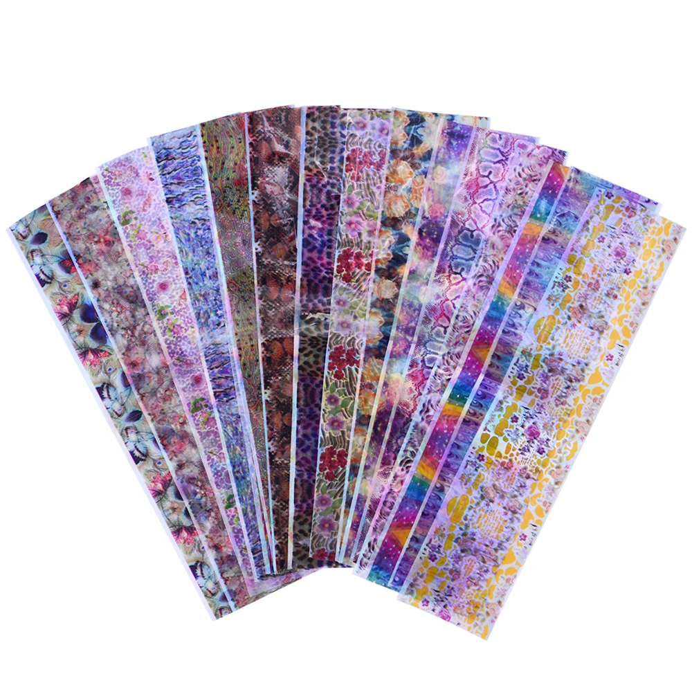 Nail Foils Nail Art Tranfer Stickers Decals Laser Nail Decorations (11)