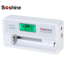 Soshine SC-S7 Li-ion Ni-MH Battery Charger LCD Display for 18650 14500 16340 AA AAA Rechargeable Lithium NiMH Battery