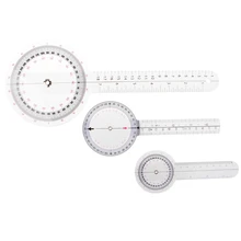 OOTDTY 3 шт./компл. пластик 360 градусов Гониометр, угломер линейка транспортира измерения медицинский дропшиппинг