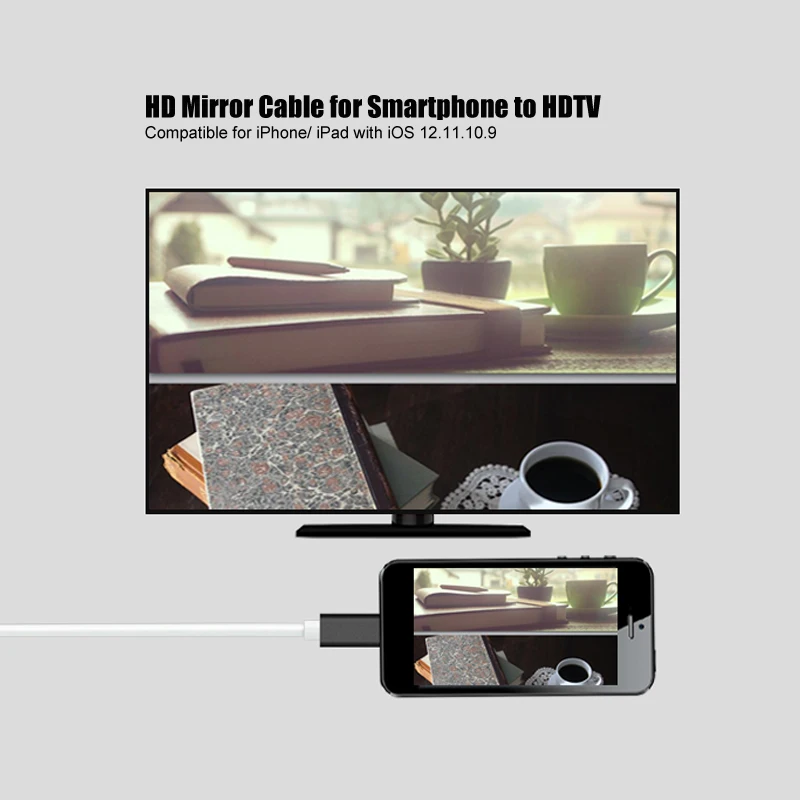HDMI кабель для iPhone 6S 7 8 Plus X iPad iOS 10 11 12 USB в преобразователь HDTV цифровой av адаптер