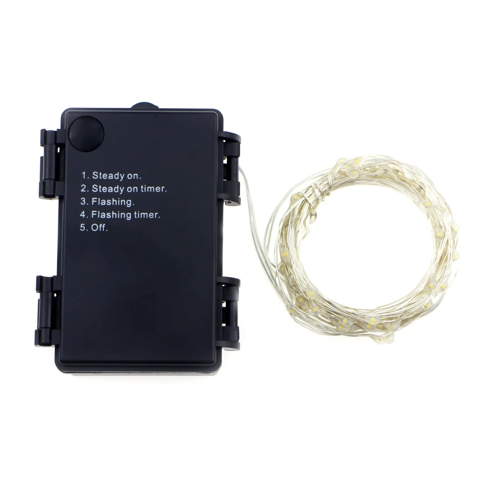 newest indoor and outdoor decorative 6m 60 leds waterproof battery