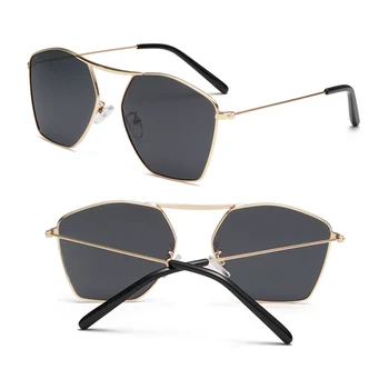 

2019 Summer Style Polygon Personality Single Beam Pilot Sunglasses Men Women Sun Glasses Shopping Party