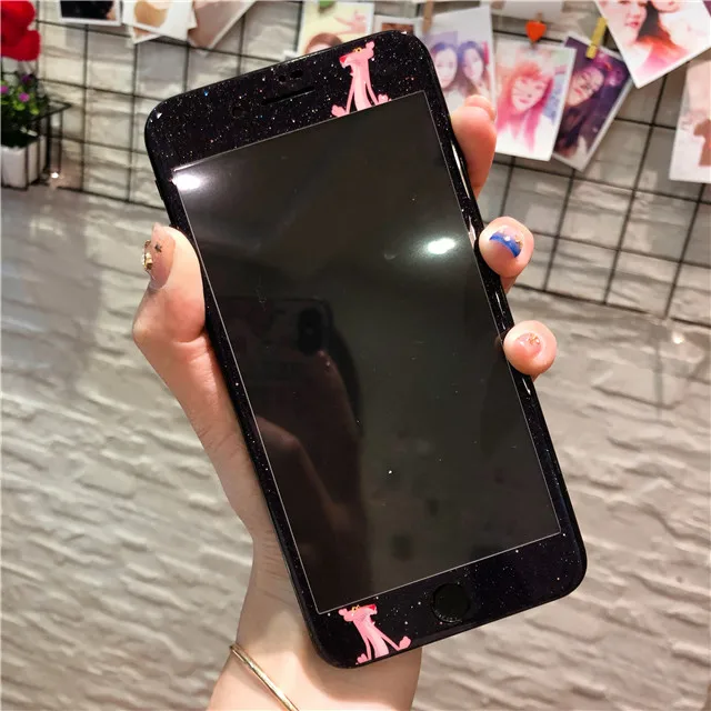 3D полное покрытие экран с мягкими краями протектор для iphone 7 8 Plus X XS закаленное стекло мультфильм Doraemon Розовая пантера Тоторо шаблон