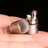 EDC Outdoor Compact Kerosene Lighter Super Mini Key Chain Capsule Gasoline Lighter Inflated Keychain Petrol Lighter Dropshipping ► Photo 2/6