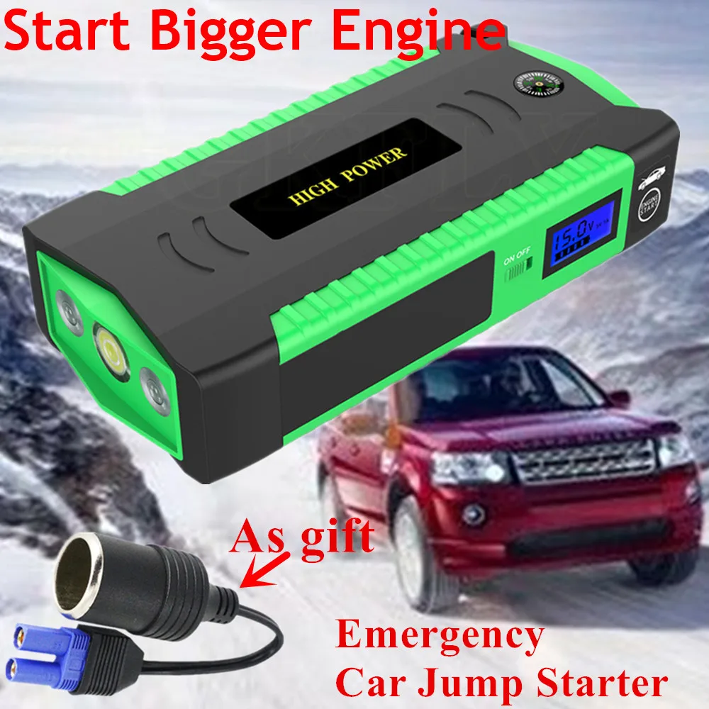 Высокая Мощность пусковое устройство 12V 600A портативное зарядное устройство для стартера автомобиля Авто джемпер стартер бензин дизельный автомобиль Зарядное устройство для автомобиля Батарея усилитель