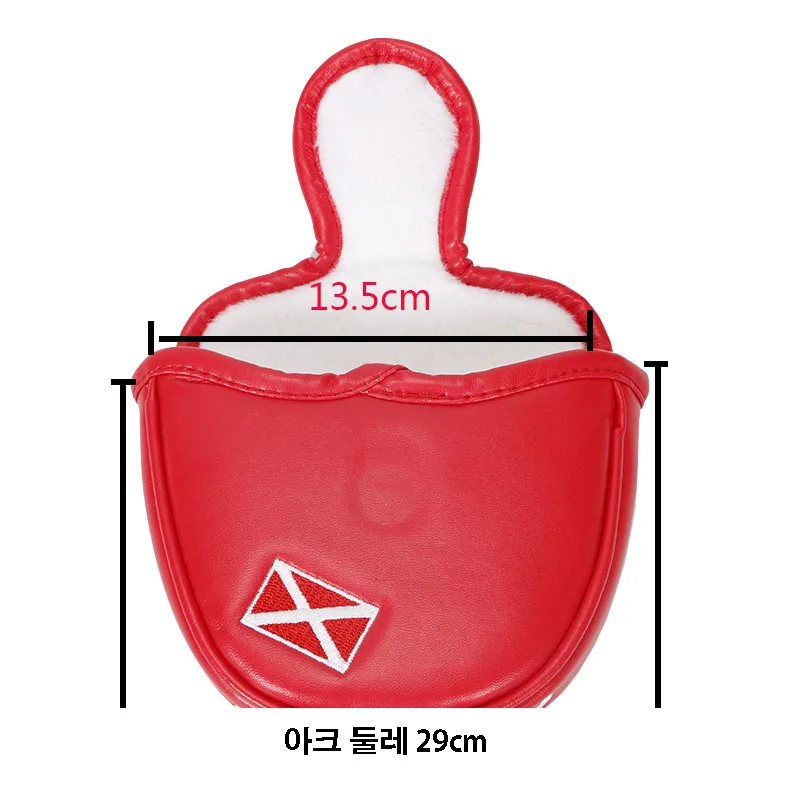 Golf Putter Cap Mallet Head Cover with Magnetic Closure High Quality Pu Leather Semi-circular Golf Protective Putter Caps Golf Putter Cap Mallet Head Cover with Magnetic Closure High Quality Pu Leather Semi-circular Golf Protective Putter Caps