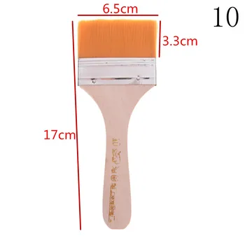 

2PCS Paint Brushes Wood Long Handle Different Size Nylon Scrubbing Paintbrush Professionals Set hand tools