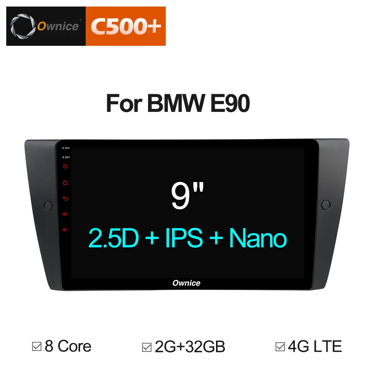 Ownice C500 + G10 Android 8 1 Octa Core 2G RAM 32G ROM gps Navi 9 &quotдюймов автомобиля DVD мультимедиа для BMW E90