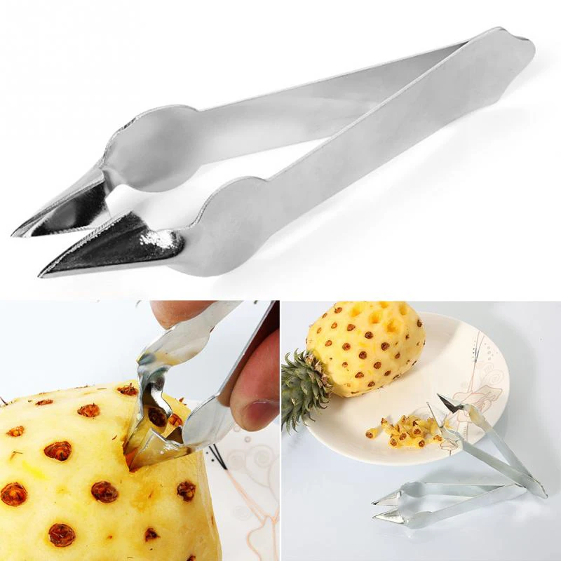 

New Arrival Practical Stainless Steel Cutter Pineapple Eye Peeler Pineapple Seed Remover Clip Home Kitchen Tools