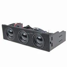 5.25″ Stereo Speaker Computer Case Built-in Mic Music Loudspeaker PC Front Panel