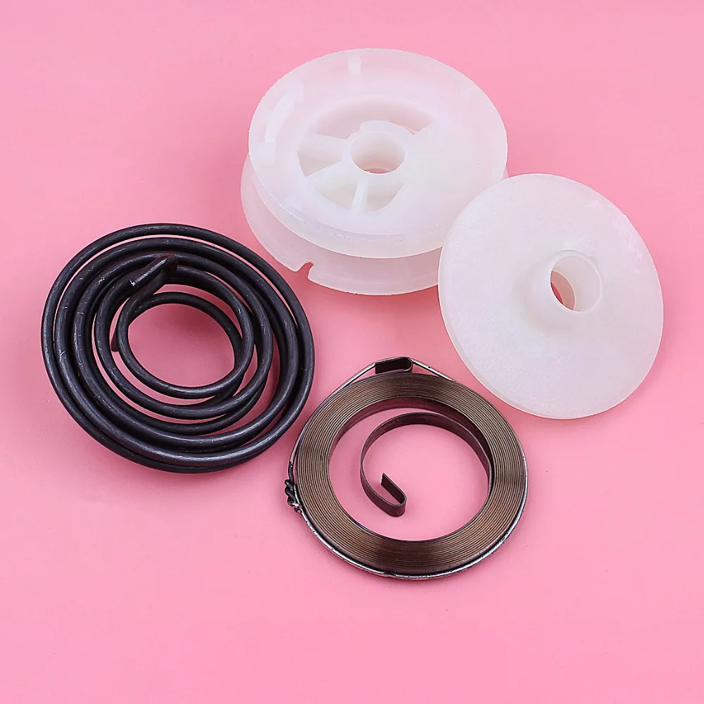 Brush Cutter Accessories Recoil Rewind Starter Driver Pulley Spring Kit For Husqvarna 128LD 128C 128CD 128R Gas Line Lawn Trimmer Edger Brush Cutter Part