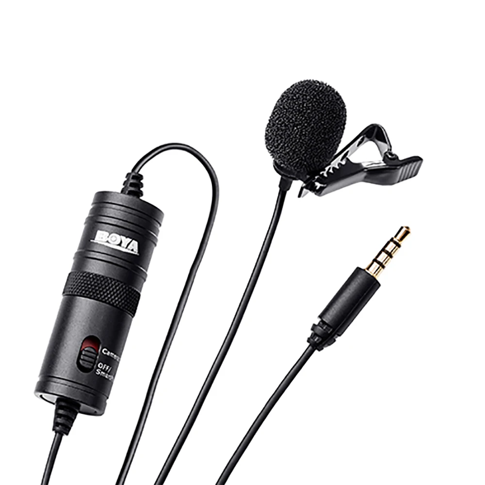 

BOYA BY-M1 Microphone Lavalier Audio Video Clip on Condenser Mic Recorder for IPhone X 8 Plus Canon Nikon DSLR Zoom Camcorder