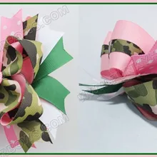 65 шт. Популярные 6 ''большие слоистые банты для волос слоистые бутиковые банты для волос животные банты с принтам заколки для волос