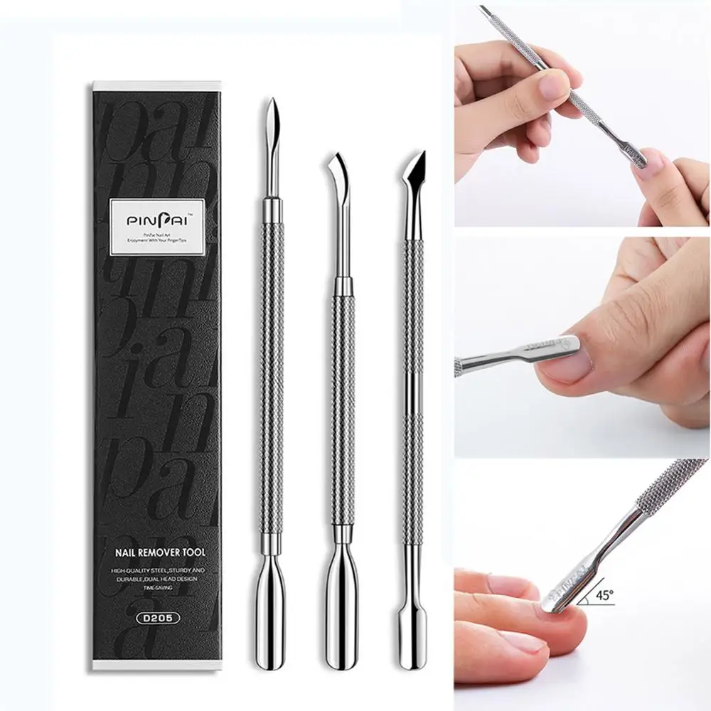 Stainless Steel Cuticle Nail Pusher Spoon Remover Nail Care Tool