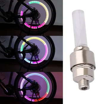 

1pc Cool Bike Bicycle Wheel Tire Air Valve Stem Cap Multi Color LED Light Best Sller Hot Newest