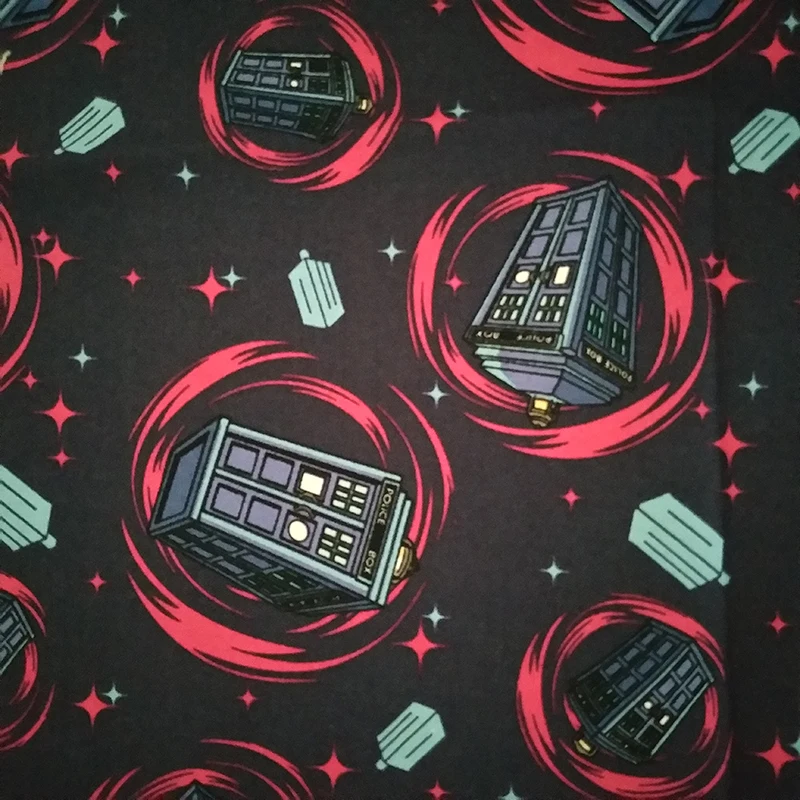 Новинка 110 см в ширину UFO/Летающий предмет напечатанный хлопок ткань лоскутное шитье материал хлопок платье ткань Сделай Сам платье одежда