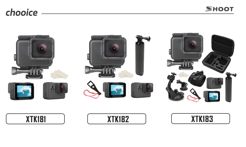 Снимать для экшн-камеры Gopro Hero 7 6 5 Аксессуары для использования на глубине до 45 м Водонепроницаемый чехол Экран/защитное устройство для объектива рукоятка для спортивной экшн-камеры Go pro 7 6 5 Камера аксессуар