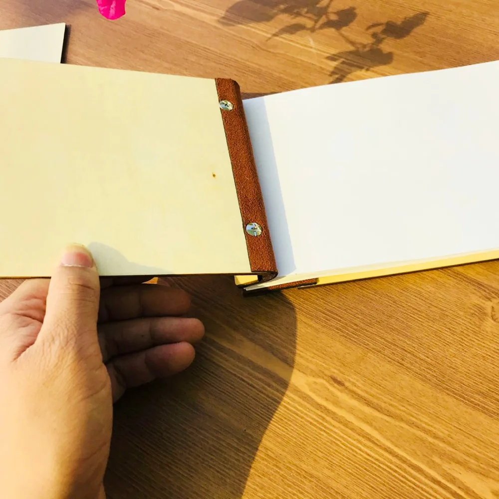 Custom Engraved Wedding Guest Book Personalized Name Wedding Guestbook Engraved Wooden Wedding Guest Book (6)