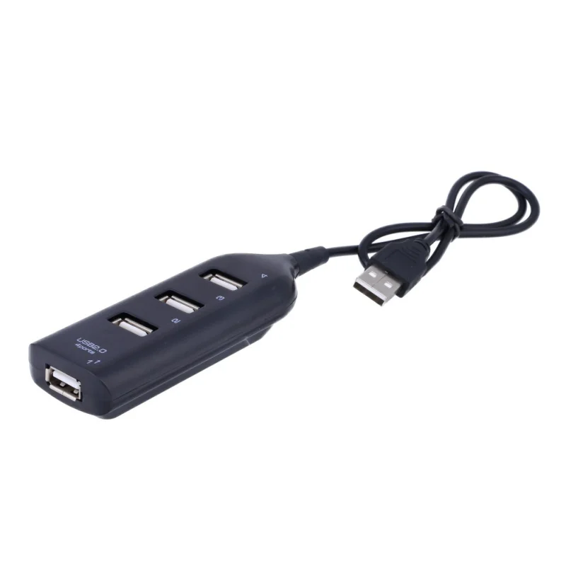 4 порта USB концентратор 2,0 сплиттер адаптер для ноутбука приемник высокоскоростной USB Кабельные конвертеры для ноутбука компьютер телефон