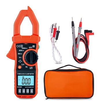 

True RMS Multimeter ESR Capacitor Tester Temperature Voltmeter Digital Ammeter Current Clamp Meter Probes Tip Pen Multi Meter