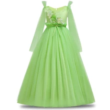 Коллекция года, пышное платье для девочек платья для первого причастия вечерние платья Новое поступление, платья принцессы с рукавами, розовые кружевные платья с цветочным узором для девочек, vestidos