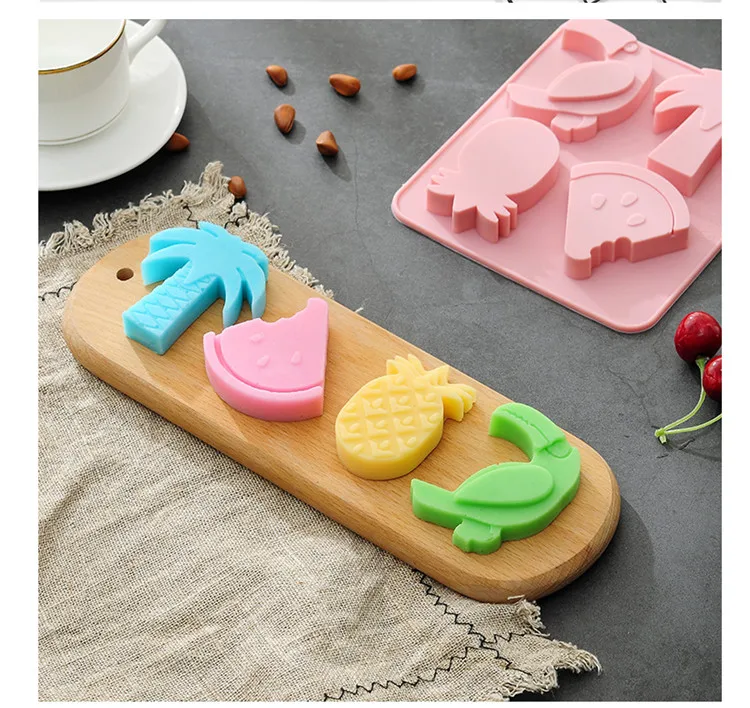 Fish Silicone Mold for Fondant 4 Grid Bird Molds for Cake Ice Cube Molds 750 (2)