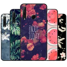 Для huawei Honor 10i чехол милый мультфильм черный силиконовый животное кошка чехол для телефона с цветочным рисунком для huawei Honor 10i 10 i Honor10i HRY-LX1T