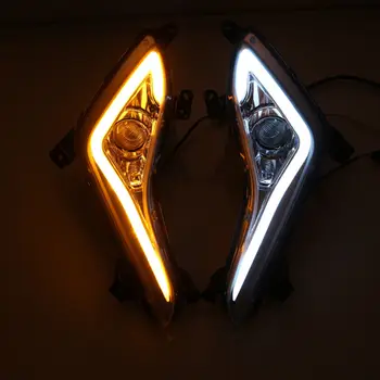 

For Hyundai Elantra 2014-2016 2PCS White Light yellow DRL Daytime Running Light