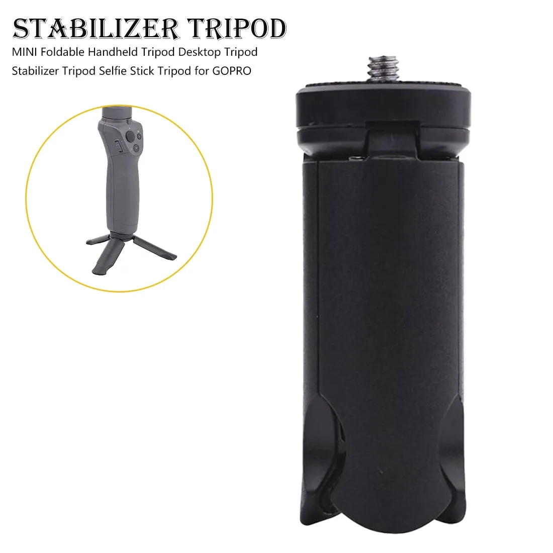 Black Mini Foldable Handheld Gimbal Stabilizer Tripod Stand For DJI OSMO Mobile 2/Zhiyun Smooth Gimbal Accessories Base Tripod