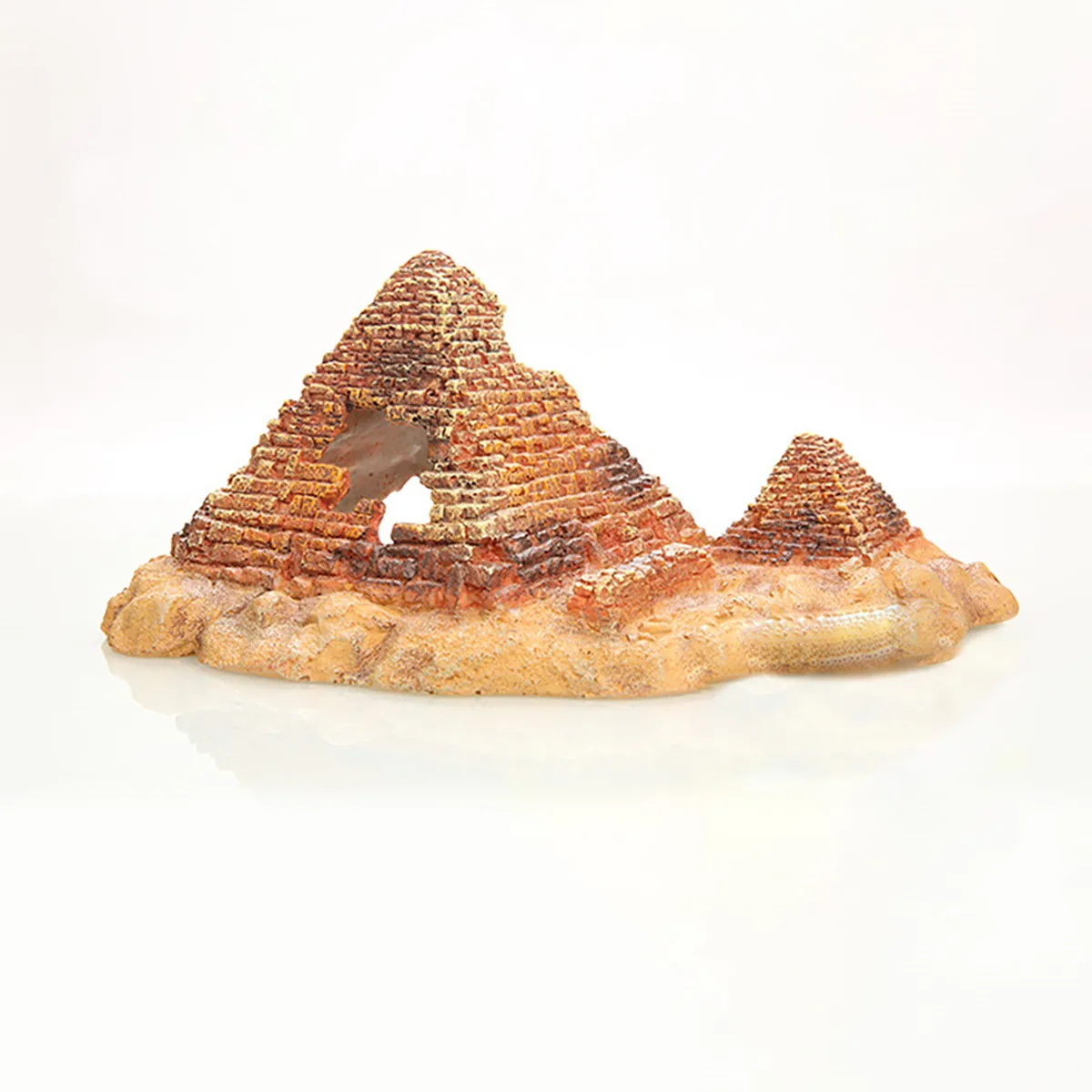 

Resin Desert Pyramid Hide-out Hide-away Basking Platform Aquarium Ornament Fish Tank Decoration Vivarium Terrarium Decoration