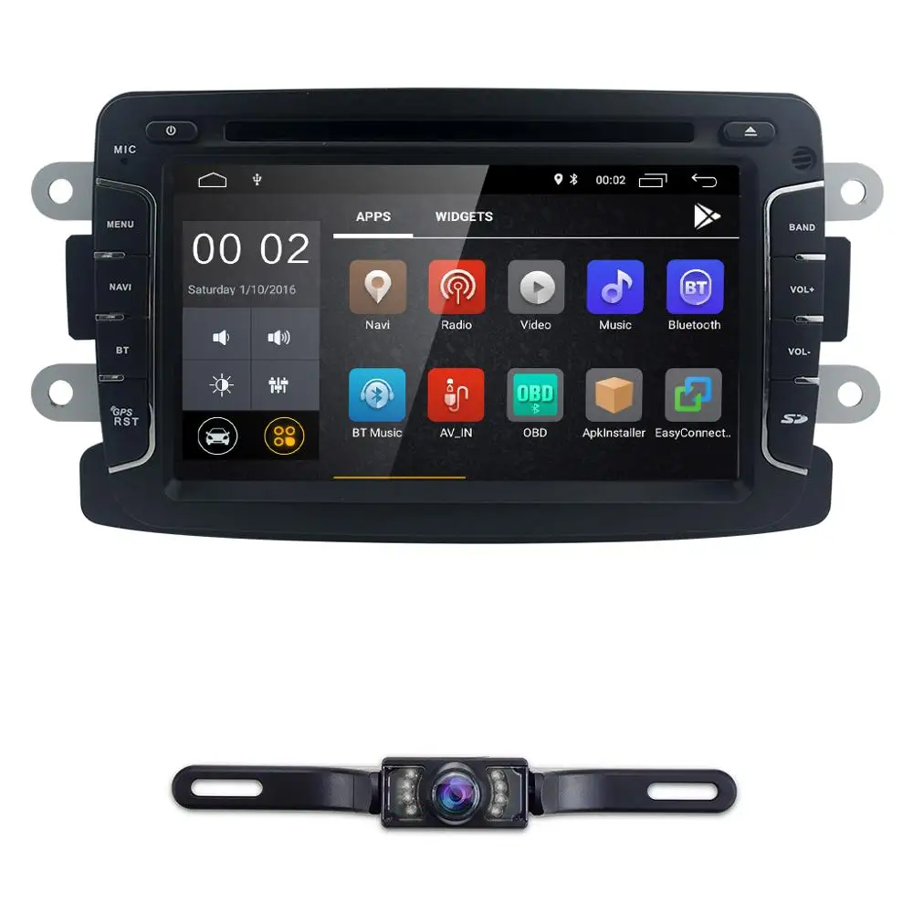 

2G RAM Android8.1 Car DVD Stereo Player 1Din GPS for Renault Duster Dacia Sandero Logan Dokker Captur Symbol 2013-2017 OBD2 DAB+