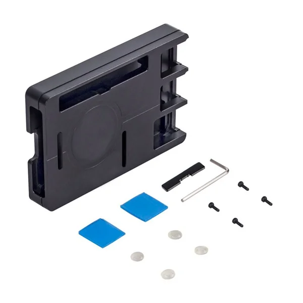 

Thin Aluminum Alloy Metal CNC Enclosure Case Replacement Parts for Raspberry Pi 3B 2B B+ Kit Black