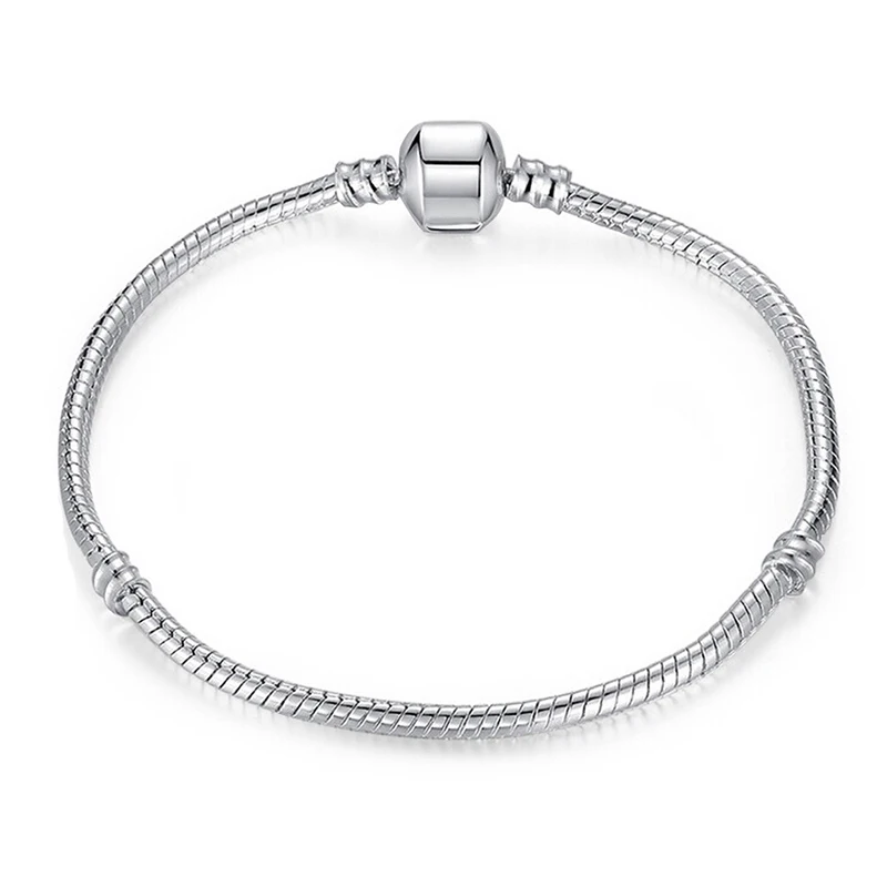 

Fashion New Model Fit Original Snake Bracelet Authentic 925 Sterling Silver Chain for Women DIY Jewelry Making