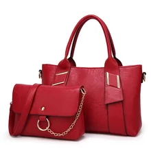 Bolso de la señora de Los Fabricantes que Venden Nueva Primavera Verano 2017 Del Grano Del Lichí Lash Paquete de Dos Juegos de Un Hombro Bolsos de Las Mujeres