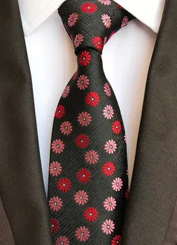 

8cm Unique Designer's Woven Ties Fashion Men Embroidered Floral Necktie