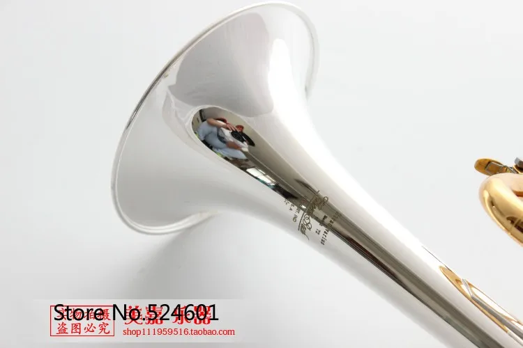 New Bach LT180S-72 Bb Trumpet Instruments Surface Golden Silver Plated Brass Bb Trompeta Professional Musical Instrument