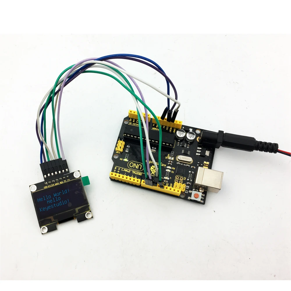 Модуль графического дисплея Keyestudio IIC SPI 1 3 "128x64 OLED V2.0 для Arduino UNO R3|oled module spi|spi
