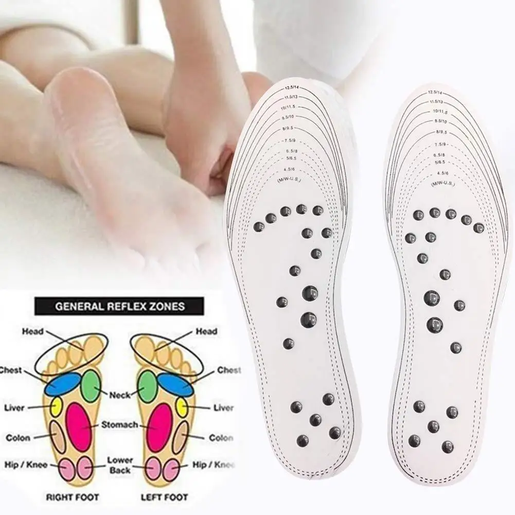 Acupressure Slimming Insoles Foot Massager Magnetic Therapy Weight Loss