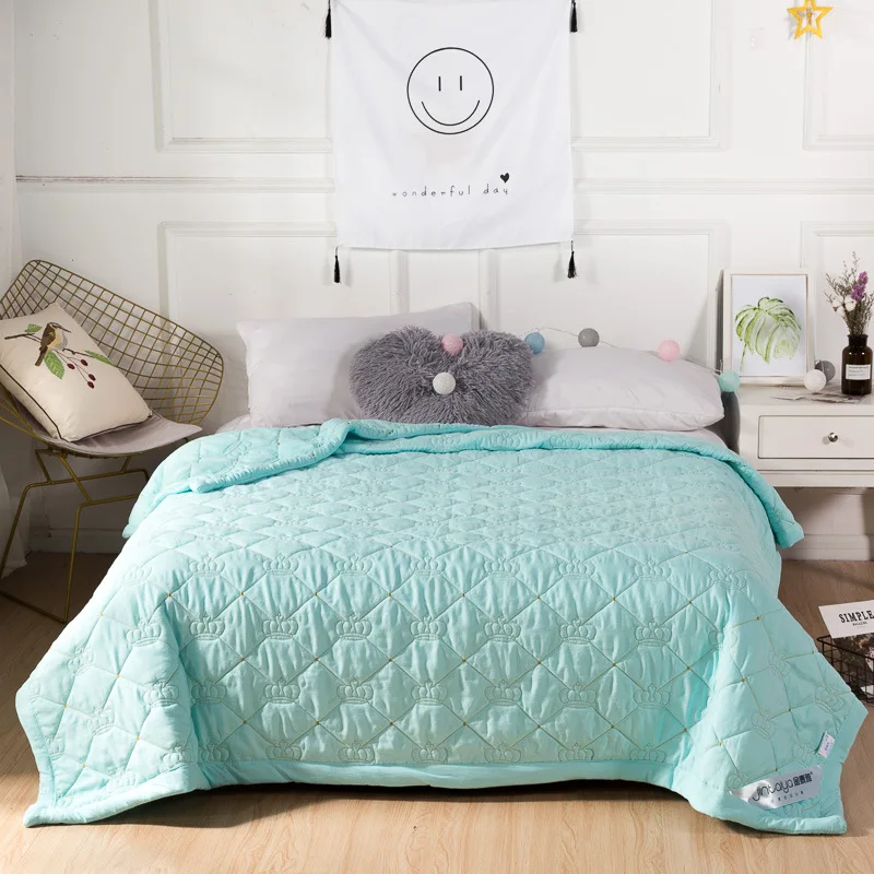 

Niobomo 2019 New embroidery Summer Quilt Blanket Comforter Bed Cover Quilting Home Textiles Suitable for Children adult free
