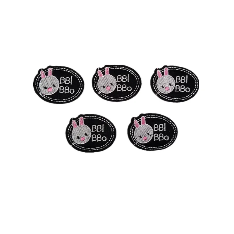 

5pcs/set Cartoon Rabbit characters Cotton Patches For Clothing Iron On Patches parches bordados Embroidered DIY Applique