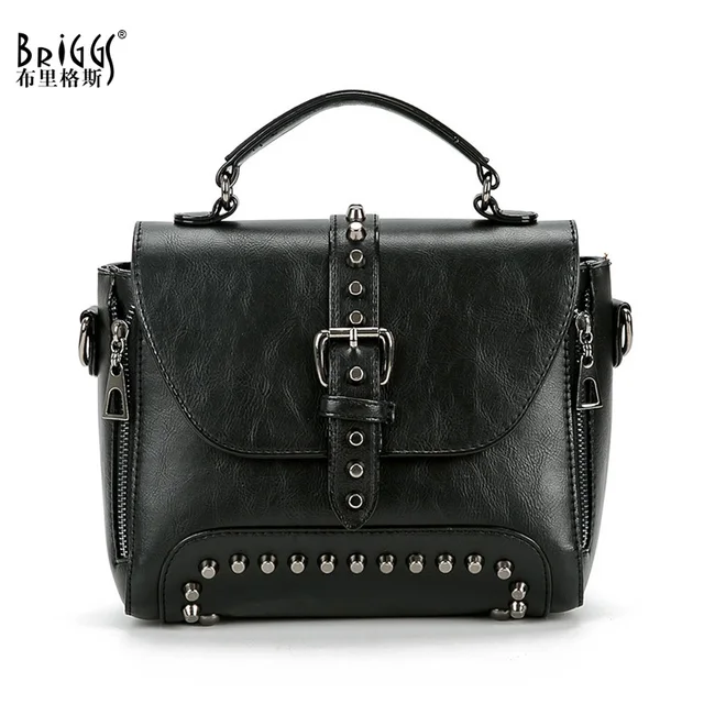 Vintage Luxury Handbags Women Bags Designer Quality Leather Female Vintage Luxury Handbags Women Bags Designer Quality Leather Female Shoulder Bag Rivet Casual Tote Bolsa