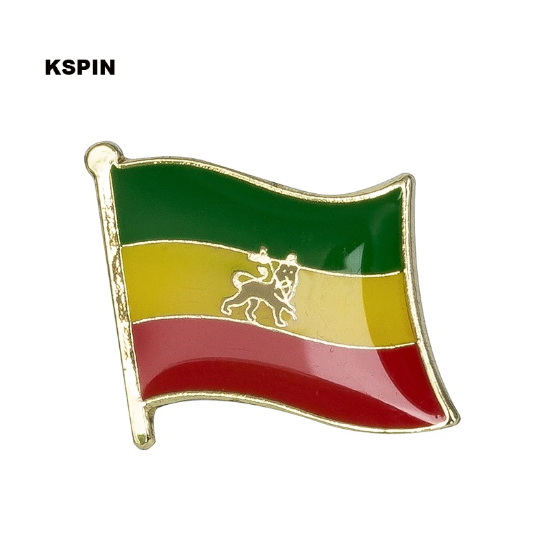 

Ethiopia flag pin lapel pin badge 10pcs a lot Brooch Icons KS-0011