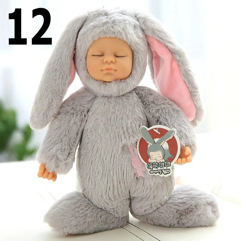 25 см силиконовая кукла reborn baby doll 17 дюймов спящие Младенцы reborn closplay кролик розовый белый Рождественский подарок для детей