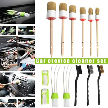 

11Pcs Car Detailing Brush Kit Soft Hair Auto Interior Wheel Cleaning Tool Car Styling