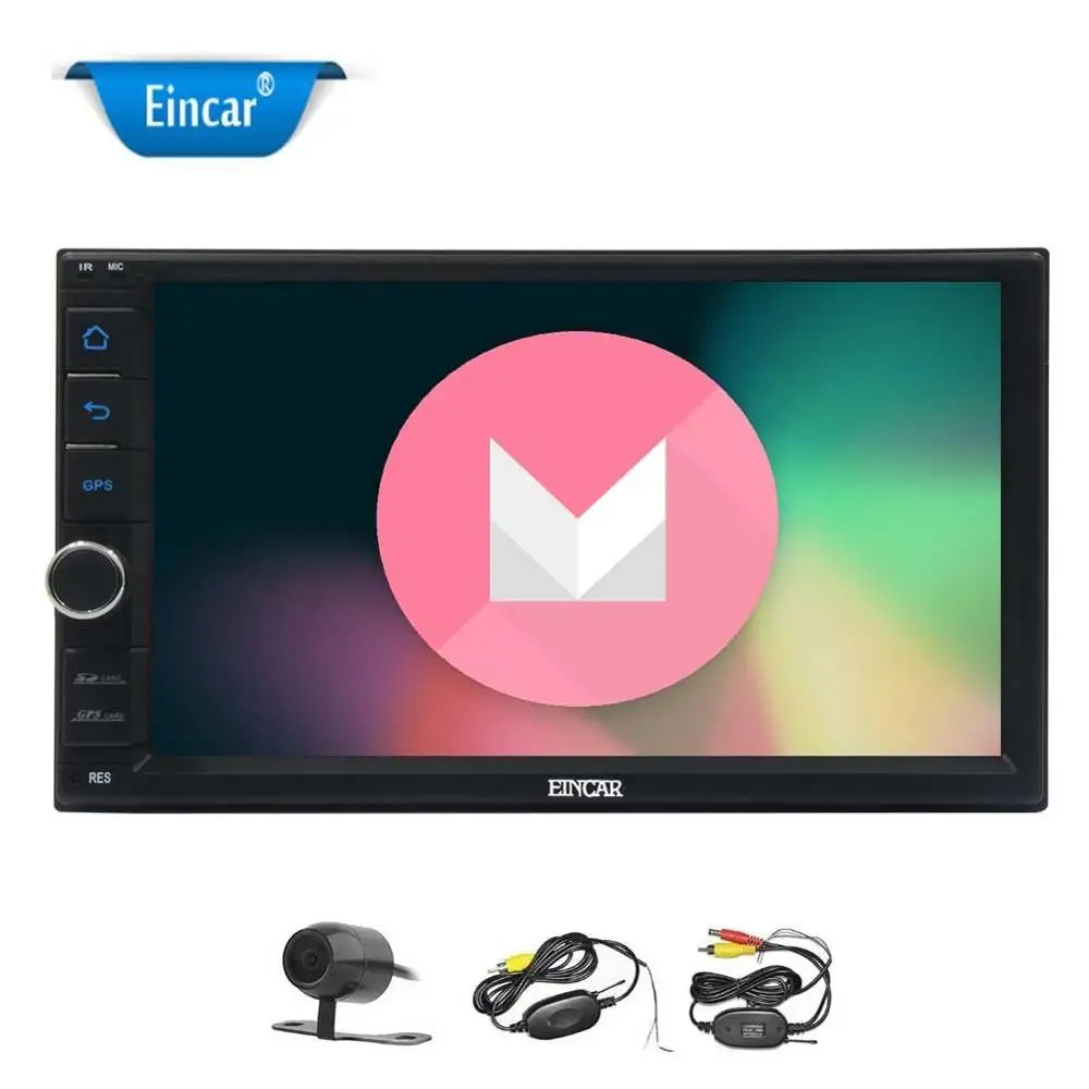 7'' Touch Screen Car Stereo Radio Receiver Double Din with Android 6.0 Player Quad core+Wireless Backup Camera | Автомобили и