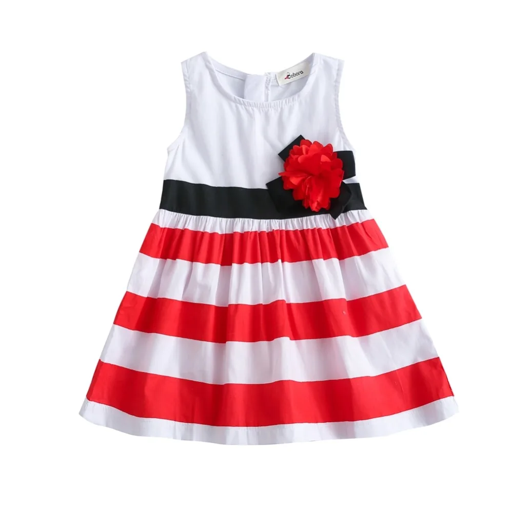 

Children Girls Dresses Cotton Print 2018 Fashion Dress Floral Short Sleeve A-Line Casual Vestidos Dress