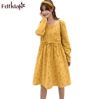 

Spring Summer Dress For Pregnant Cotton Maternity Clothes For Pregnant Women Long Sleeve Pregnancy Dress Plus Size M-XXL Fdfklak