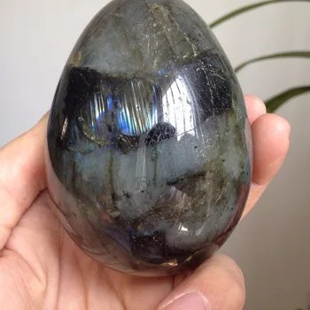 

550g Rough Minerals Colorful Healing Natural Stone Labradorite Egg 2017 hot sale Polished Crystal Ornaments for HOME DECORATION!