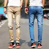 New fashion men's jeans light color stretch jeans casual straight Slim fit Multicolor skinny jeans men cotton denim trousers ► Photo 3/6