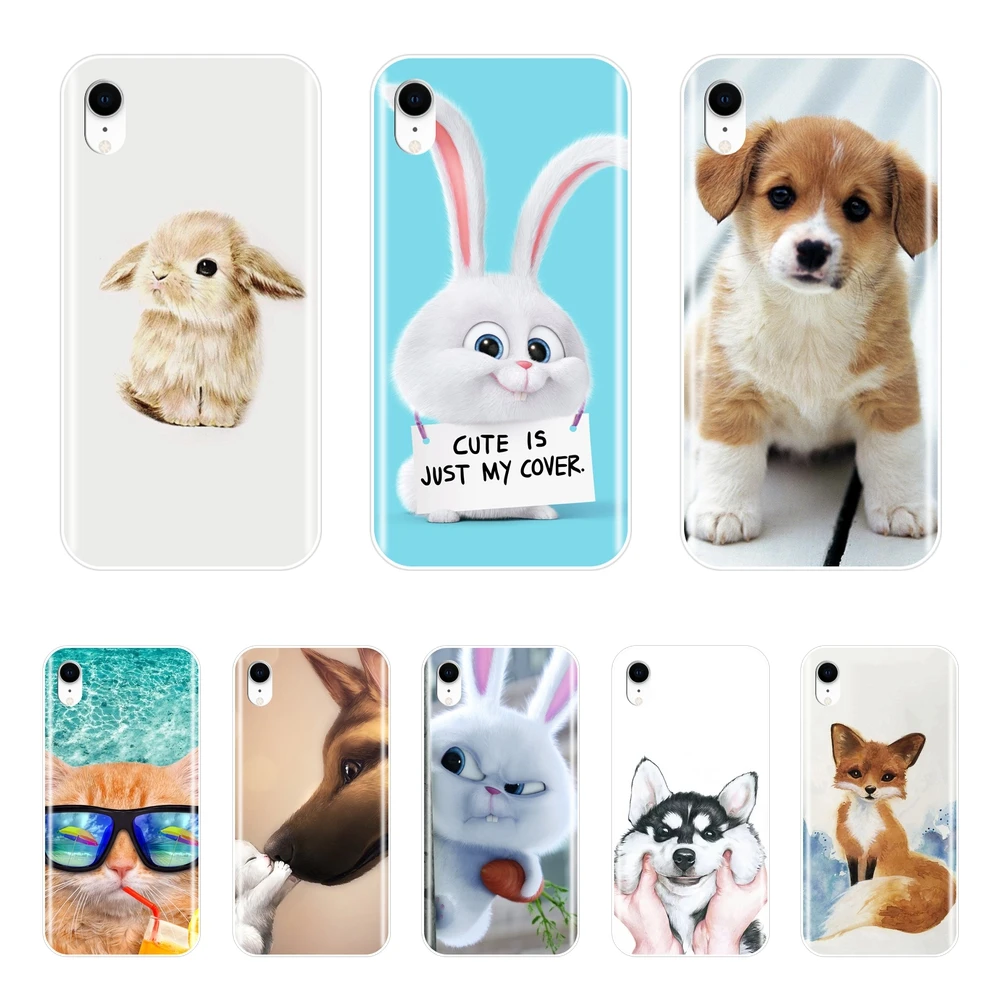 

Cute Animal Patterned Phone Cases For iPhone 6 S 6S 7 8 X XR XS Max Soft Silicone Cover For Apple iPhone 8 7 6S 6 S Plus Case